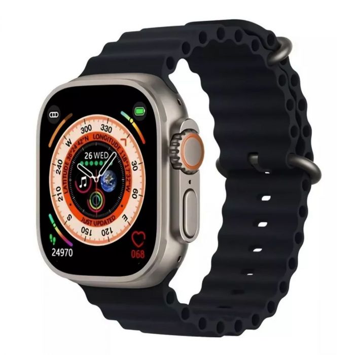 SMARTWATCH ULTRA PRO 2 CON CORREA COLOR NEGRO Y ENCHUFE DE REGALO